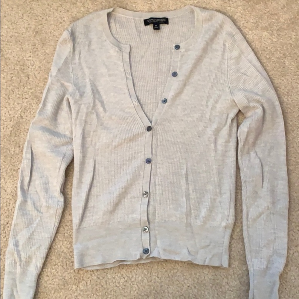 Banana republic wool sweater! Light grey size Med